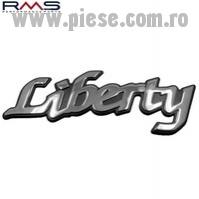 Sigla (scris) "Liberty" frontala Piaggio Liberty - Liberty Delivery - Liberty PTT - Liberty RST - Liberty Sport 50-125-150-200cc